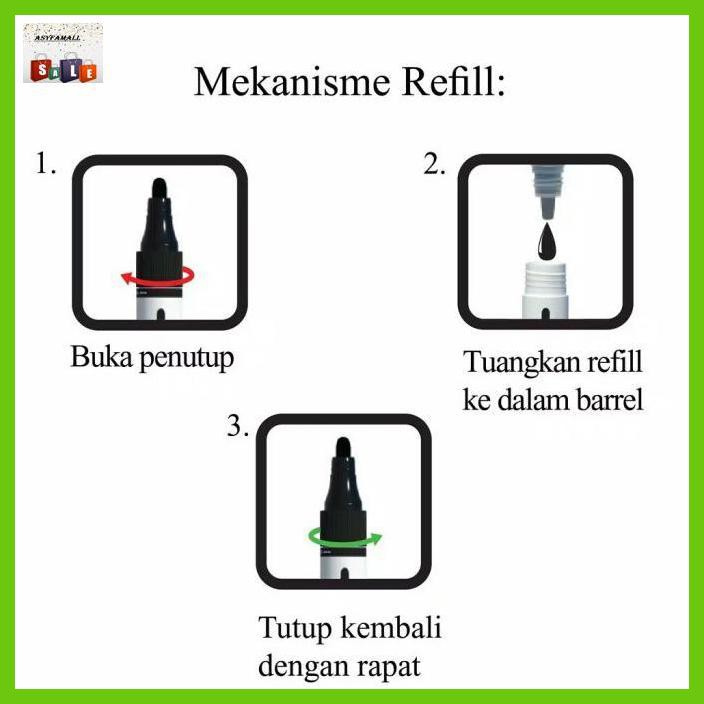 

Silutala- Refill Whiteboard Marker Faber Castell 15 Ml Bottle / Refill Spidol - Hitam -Ori.