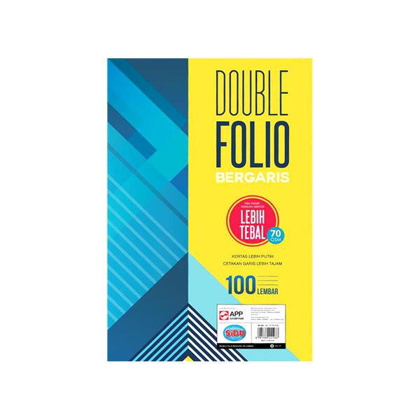 

Kertas Double Folio Garis SIDU/Sinar dunia isi 100 Lembar