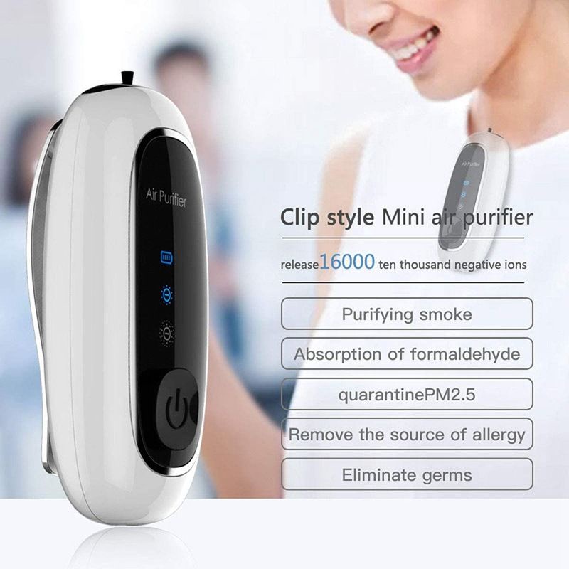 Kalung Air Purifier Clip Klip  ( 2 in 1 ) 160 juta ion / Air Purifier Necklace Anti Virus