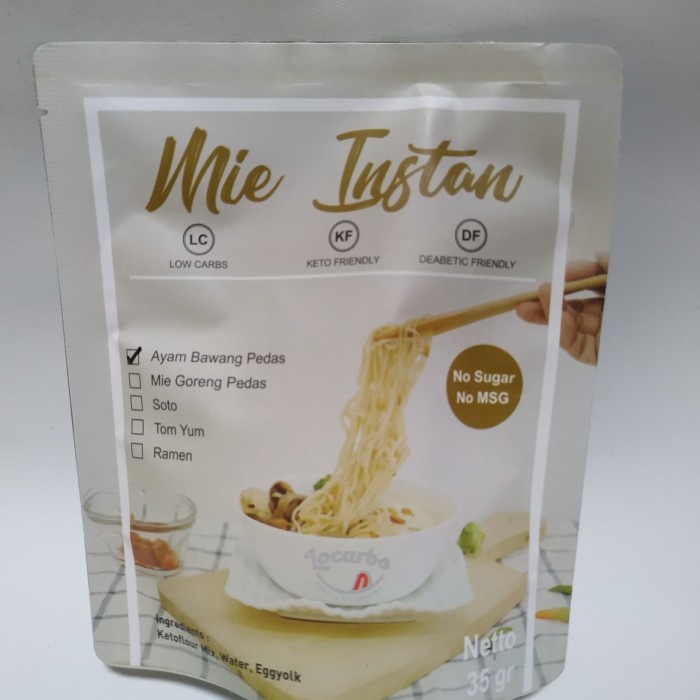 

Mie Instan Keto ayam bawang pedas
