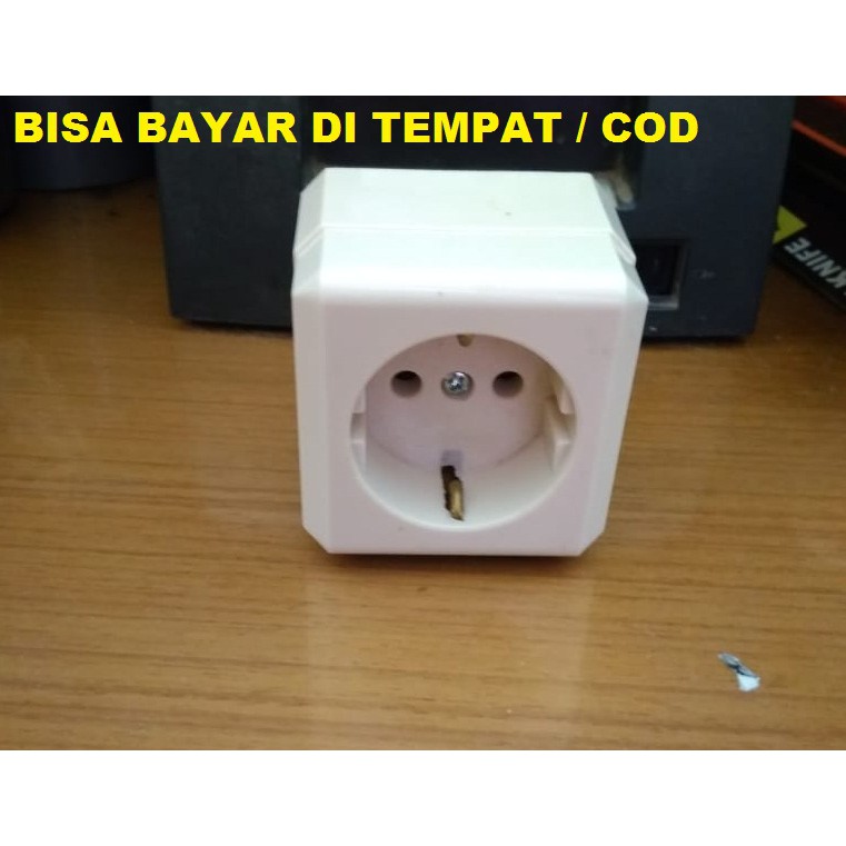 STOP KONTAK OB BROCO TIMBUL TEMPEL TEMBOK SOKET OUTLET OUTBOW TEMPEL KAYU LUBANG COLOKAN LISTRIK