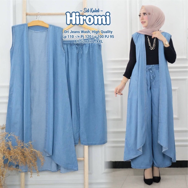 HIROMI SET KULOT / LONG VEST JEANS