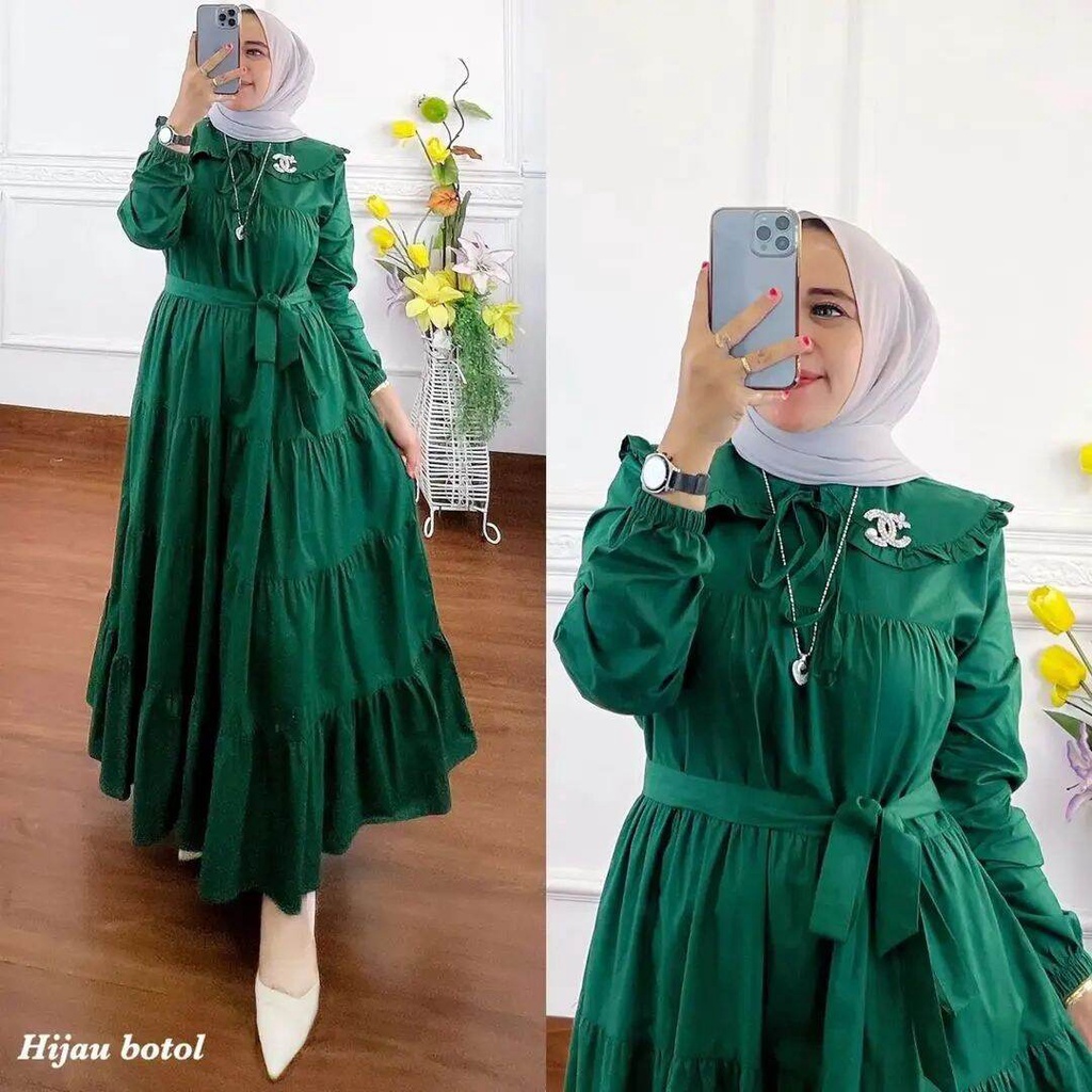 AMORA DRESS BL KATUN RAYON LD 110 CM PB 130 CM Gamis Wanita Terbaru  BAJU GAMIS WANITA TERBARU KEKINIAN SIMPLE DAN KEKINIAN SIMPLE DAN NYAMAN DI PAKAI BAJU DRESS 2022