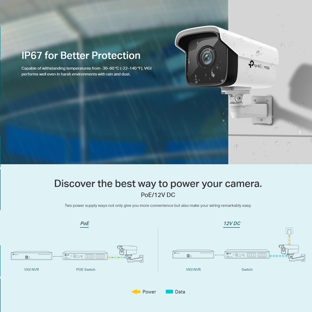 Tp-Link VIGI C300HP-4 Onvif 3MP 4mm Outdoor Network Bullet Camera