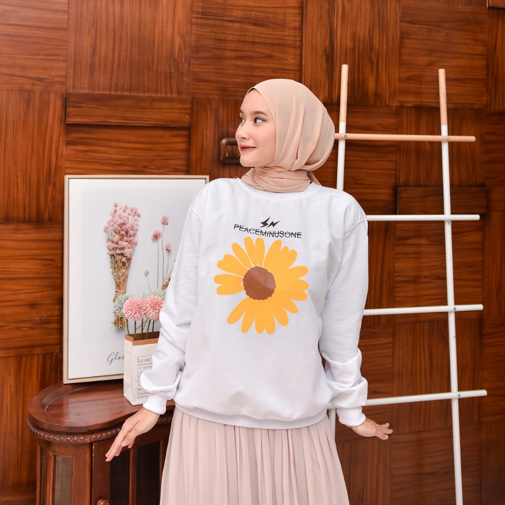 ONE BIG DAISY HOODIE WANITA - ATASAN TEBAL PREMIUM