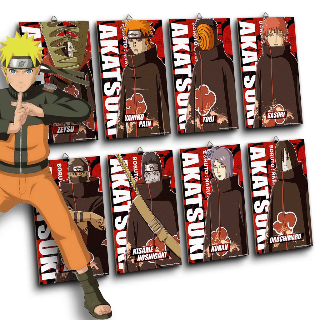 18 Pilihan Karakter Akatsuki Poster Kayu/Hiasan Dinding