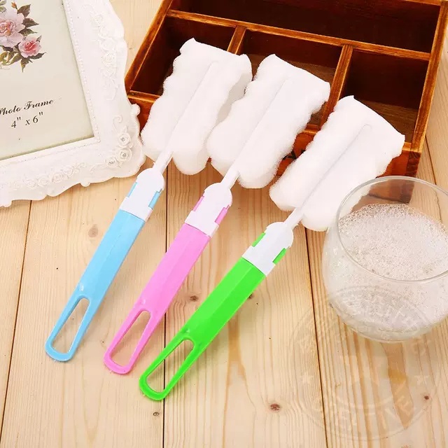 MurmerOfficial R443  Tongkat Spons Sponge Sikat Pembersih Botol Susu Bayi Gelas Termos Sponge Dot Mpasi