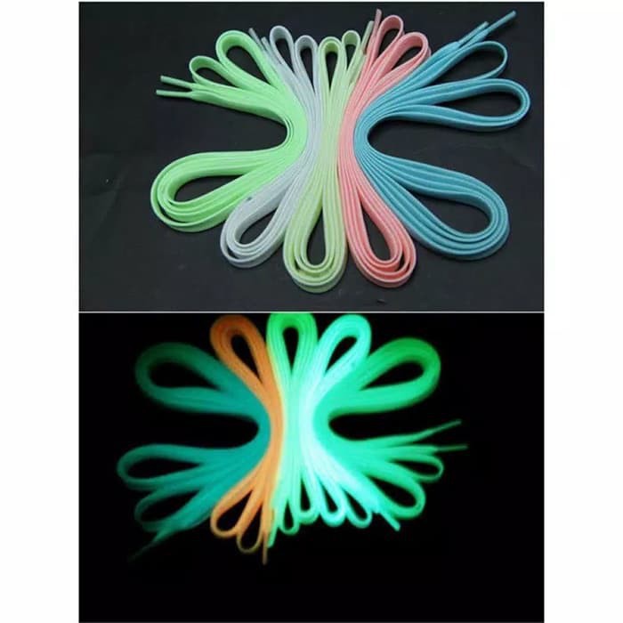 Shoe Lace Glow In The Dark Tali Sepatu Nyala Dalam Gelap Sepasang 80cm