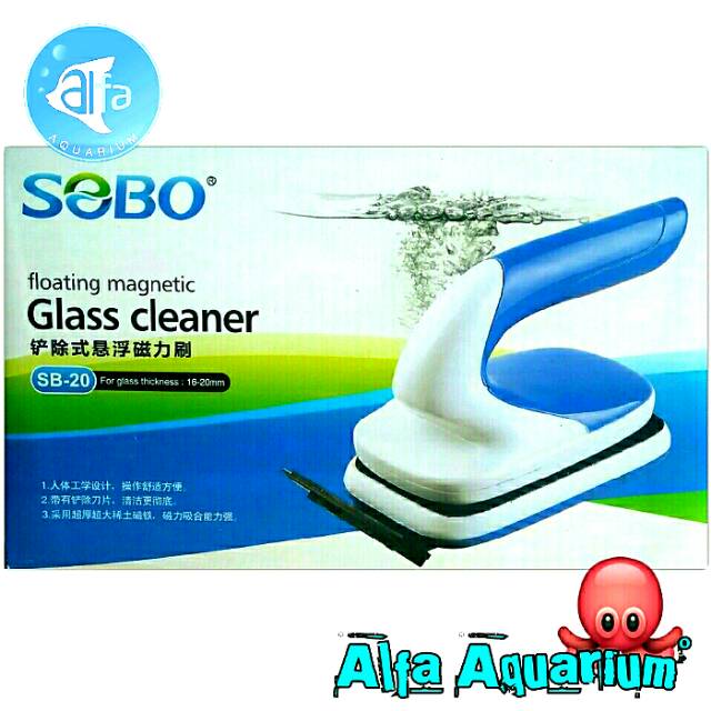 Pembersih Kaca Sobo Sb 20 Glass Cleaner Sikat Kaca Magnet