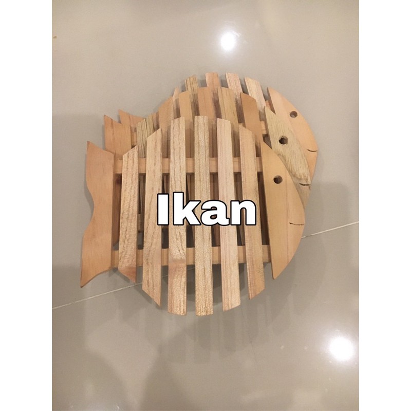 Tatakan panci 16x16 tatakan kayu tatakan piring mangkuk tatakan serba guna