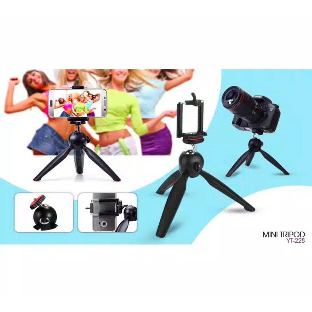 Vinztstore - Tripod / Tripod Handphone / Tripod Mini Yunteng YT-228 / Tripot Hp Mini  Termurah BISA