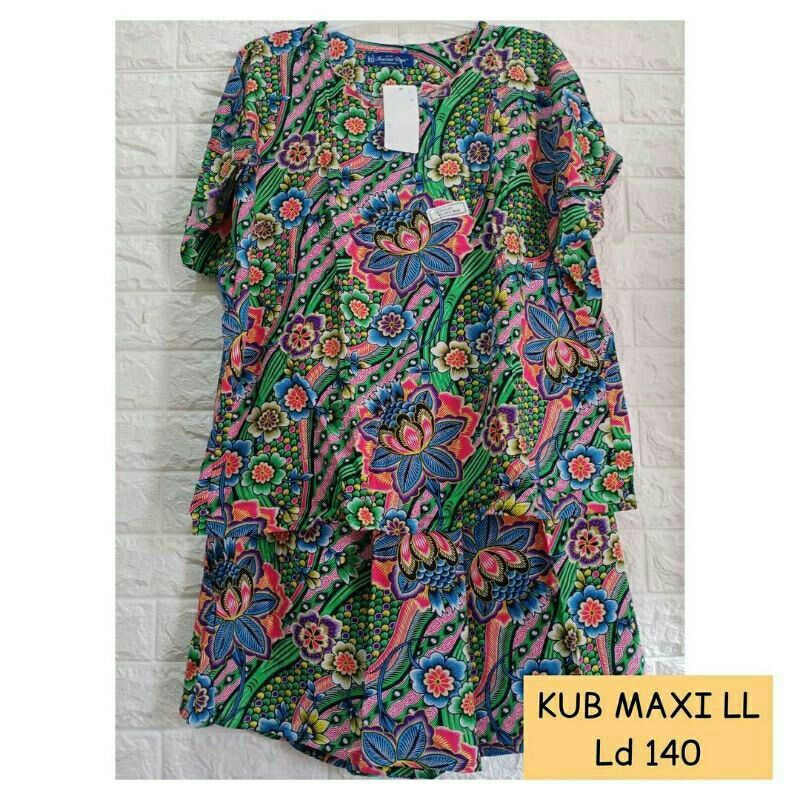 SETELAN KULOT KENCANA UNGU BABYDOLL MAXI LL JUMBO MOTIF BATIK