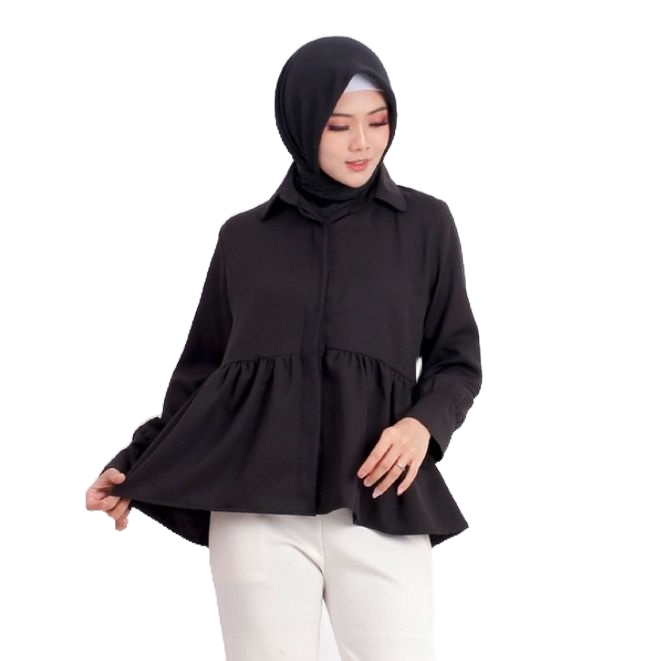 KEMEJA WANITA BLOUSE TANGAN PANJANG 711