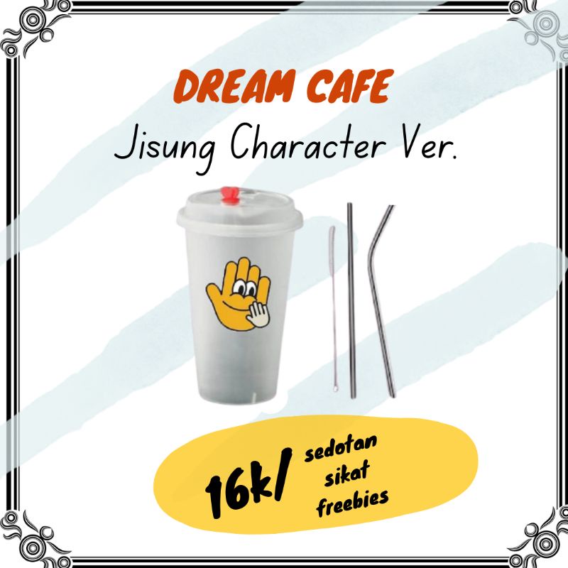 

Reusable Cup Sticker Character + straw + sikat + box + freebies