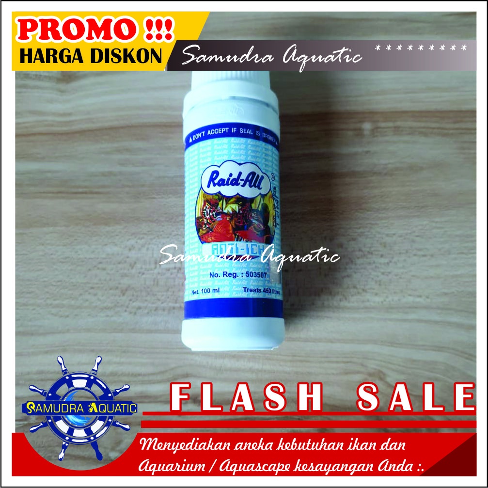 Obat RAID ALL (ANTI ICH), Obat Ikan Hias White Spot Gatal Jamur Ikan