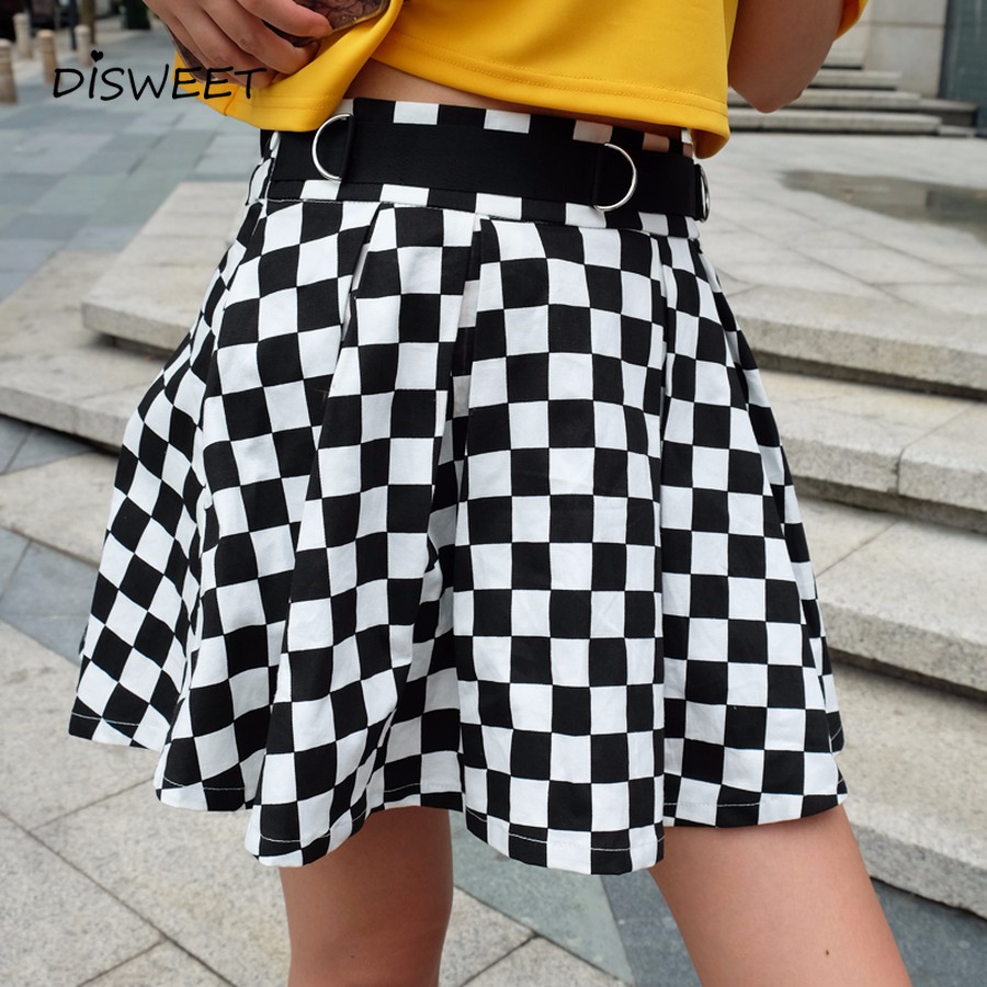 checkered skirt