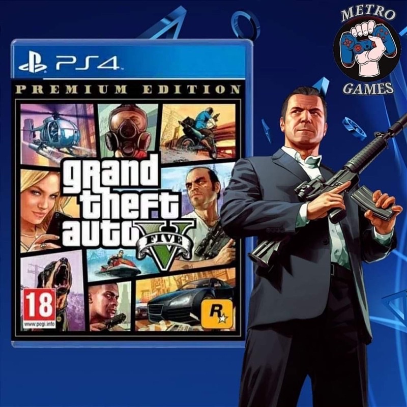 Kaset Games GTA 5 PS4 Grand Theft Auto V Playstation PS 4 5 GTA5 GTAV Original Asli CD BD Game Games ps4 petualangan gim seru anak original asli ori second bekas baru segel new five online offline