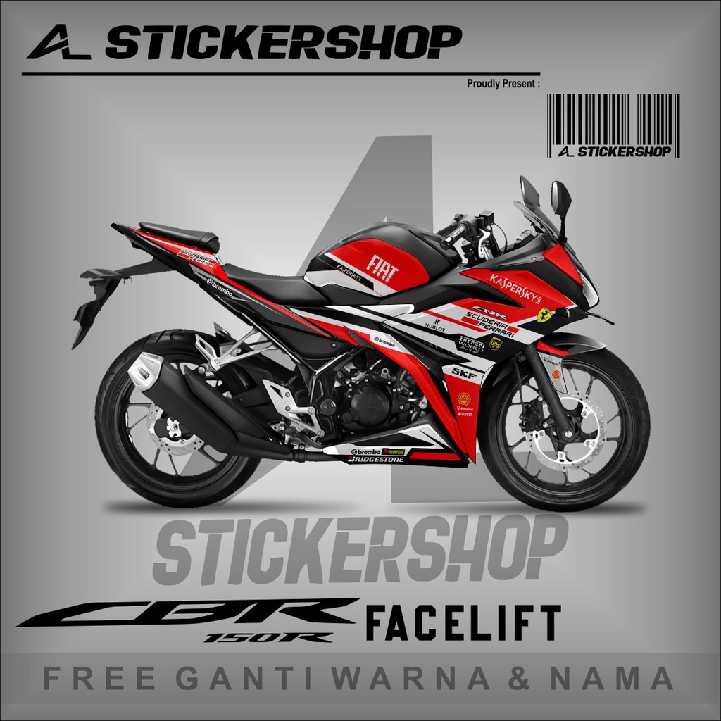 STRIPING CBR 150 /VARIASI / GRAFIS / SEMIFULL / FERRARI