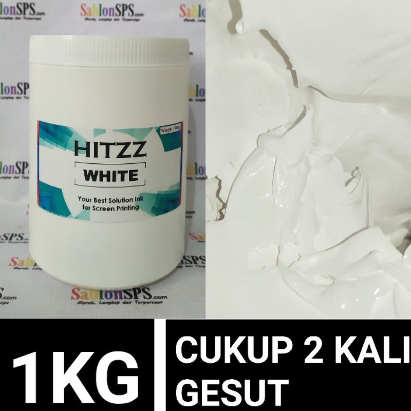 TINTA PLASTISOL PUTIH DISTRO CLOTHING 1KG HITZZ