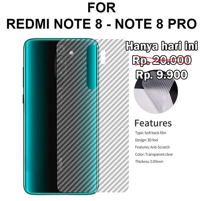 SKIN CARBON Xiaomi Redmi Note 8 Note 8 Pro garskin SKIN CARBON Xiaomi Redmi Note 8 Note 8 Pro garskin