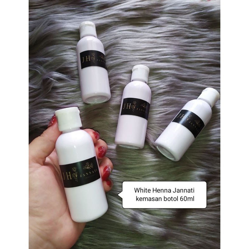 WHITE HENNA JANNATI REAL WHITE HENNA WATERPROOF SUPER AWET HENNA PUTIH MURAH PAKET HENNA