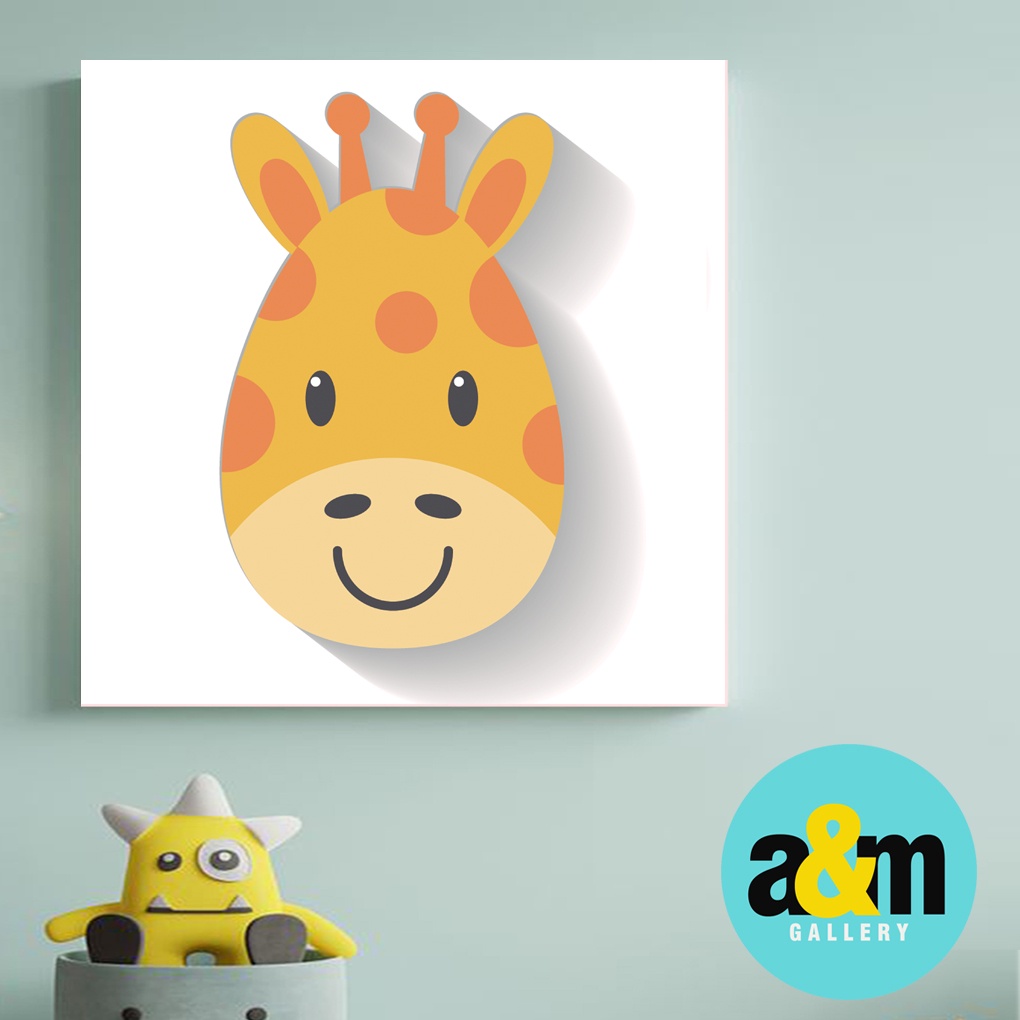 Hiasan Dinding Kamar Bayi ( 20 X 20 ) Pajangan Anak Dekorasi Bayi Wall Decor Tema BINATANG - A&amp;M