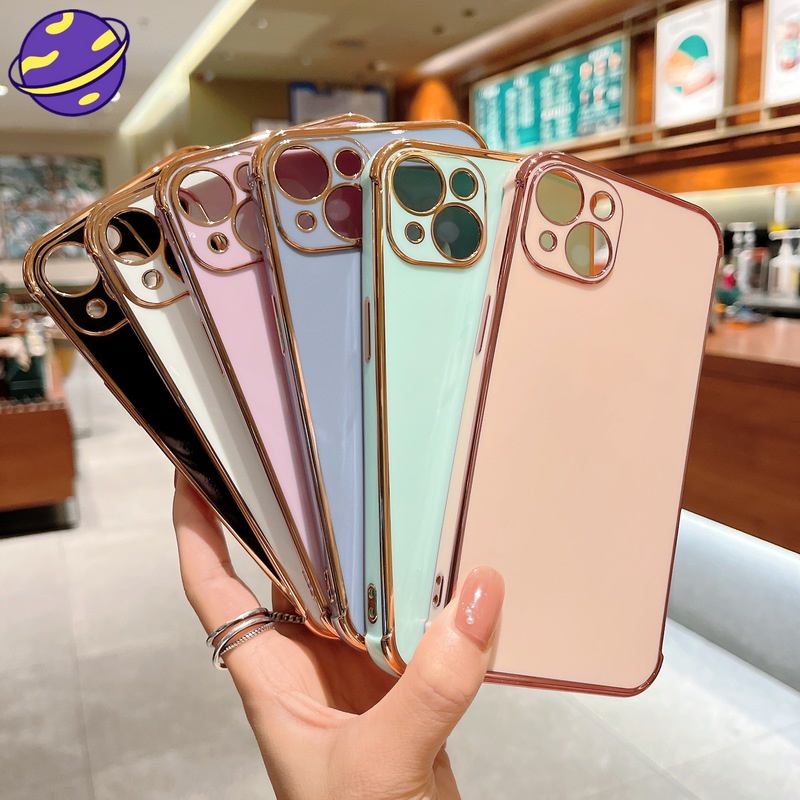 Soft Case Anti Jatuh Permukaan Halus 6d Untuk Iphone 13 12 11 Pro X Xs Max 7 8 Plus