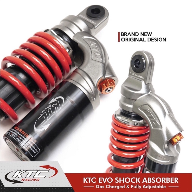 Shock KTC Racing Evo Double Klick Double Shock Matic Bebek Shockbreaker Tabung Atas Bebek 280mm 320mm 340mm NMax Old New Aerox155 Old New PCX 150 160 FOURSIX_46