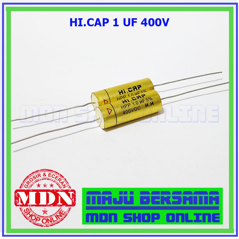 Kapasitor Hi Cap 1 uf 400v - Kapasitor HICAP audio kualitas bagus
