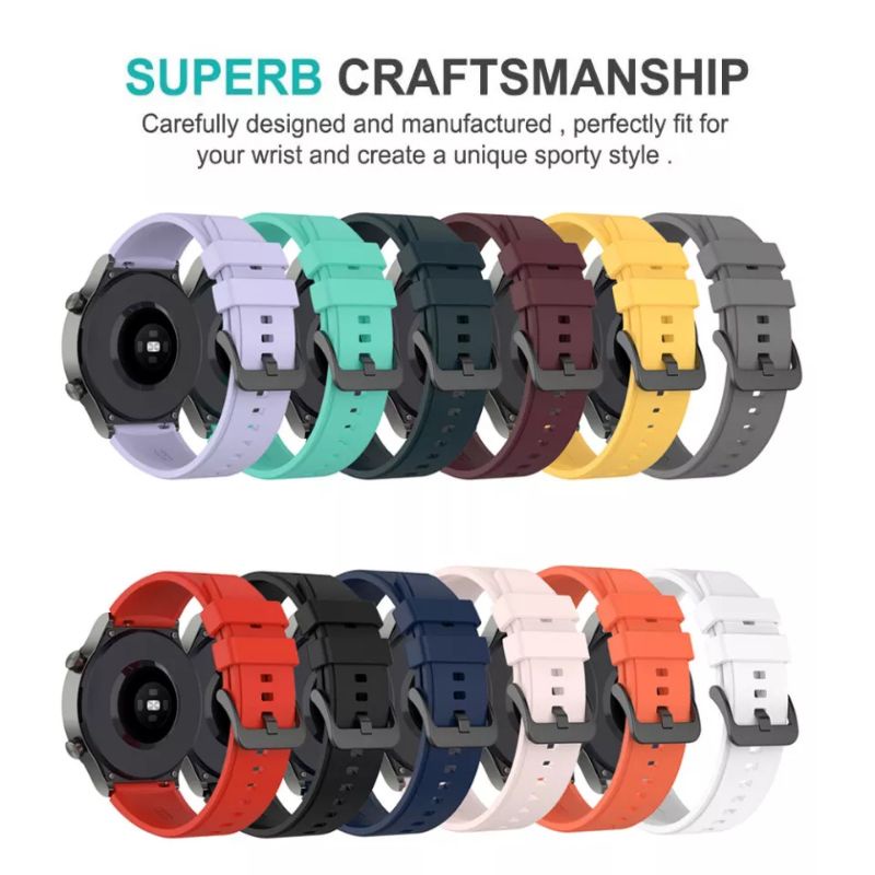Strap 22mm Silicone High Quality For Huawei GT Series 1/2/2Pro/3/3Pro