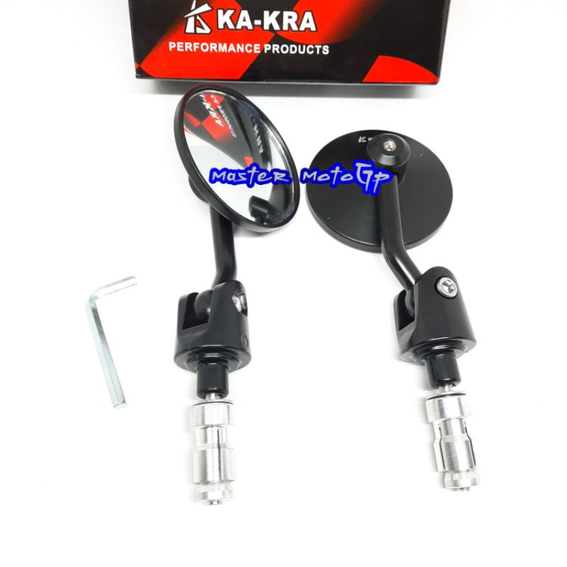 Spion jalu tracker Universal gagang bengkok Modifikasi spion jalu bulat kaca cembung ka-kra