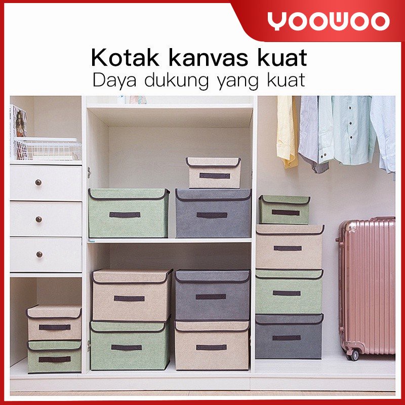 Storage Box 2in1 Box Organizer Tempat Penyimpanan Baju Mainan Ukuran Kecil Dan Besar