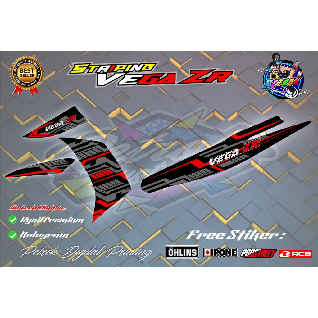 Striping Variasi Yamaha Vega Zr Stiker Motor Vega Zr Hologram