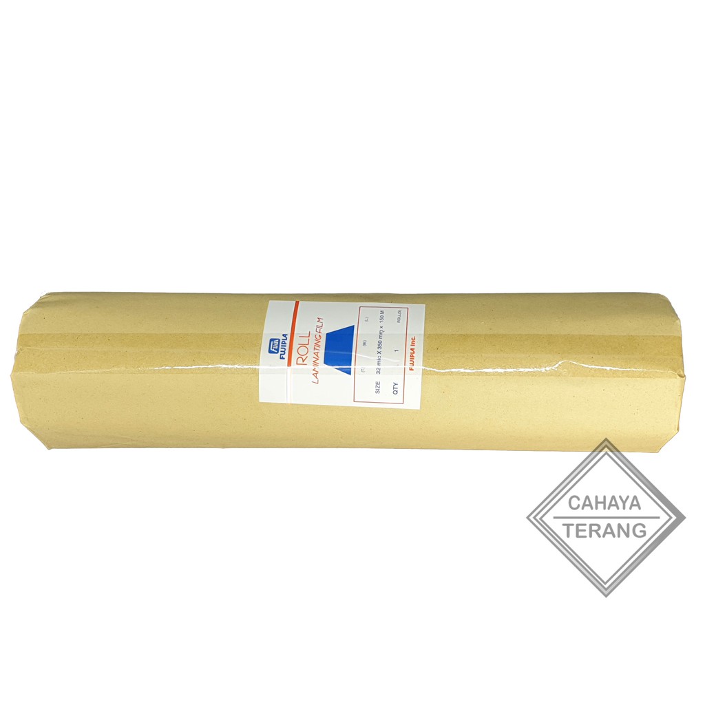 Plastik Laminating Roll Merk FUJIPLA Glossy Biru Ukuran 350mm x 150M