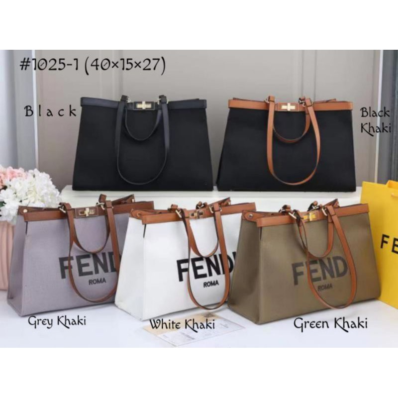 READYY Fendi Peekaboo XLite Canvas Tote Bag Large 1025-1 1025 TAS IMPORT TAS BATAM