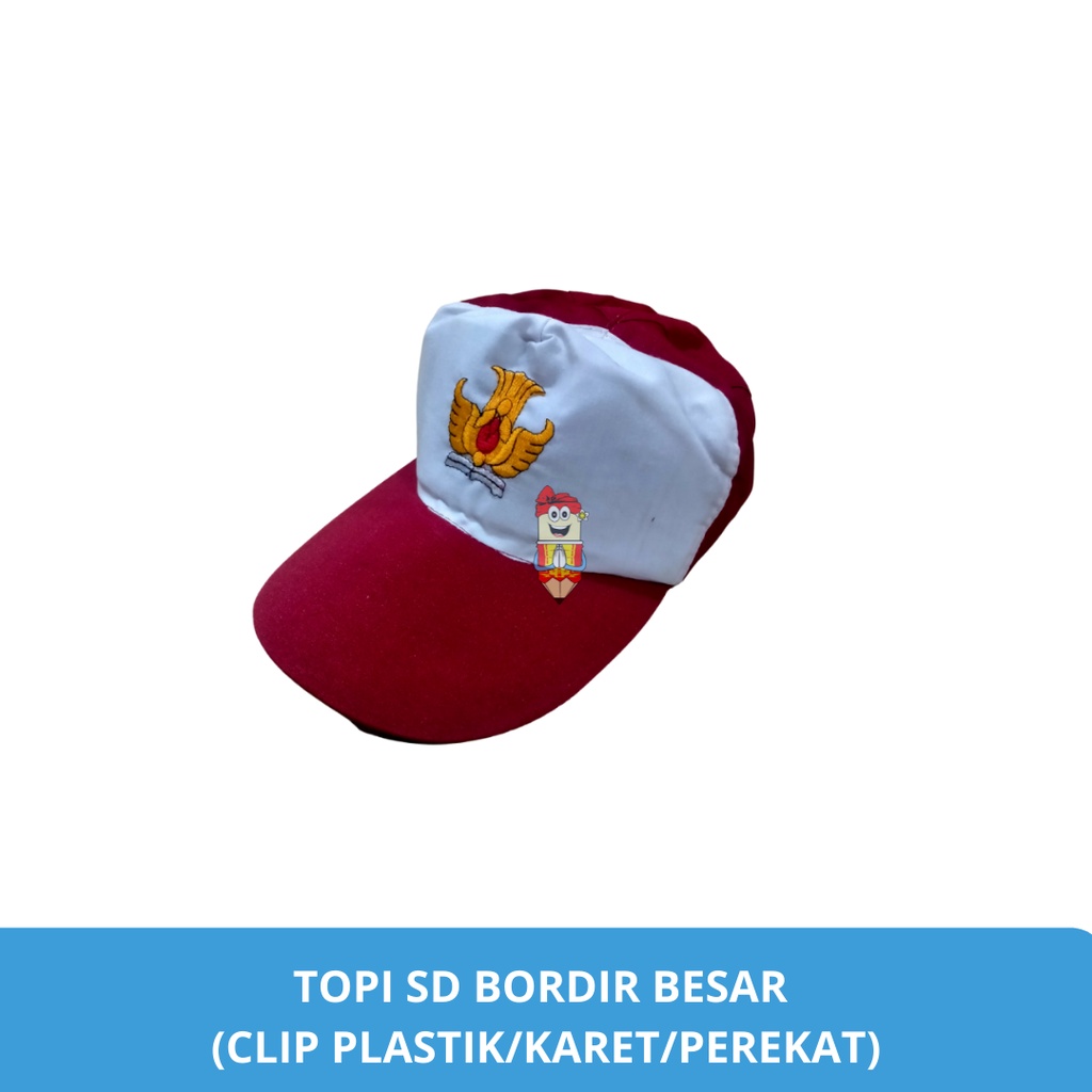 

Topi Sekolah / Topi SD Bordir / Topi SD merah putih