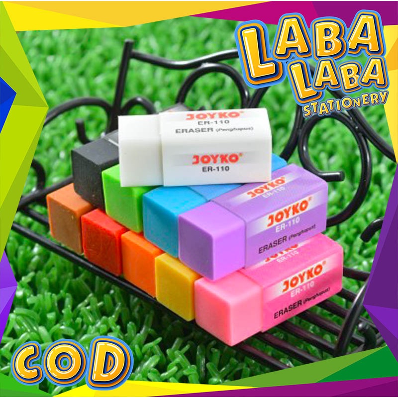 

LabaLabaStationery Penghapus Joyko Kecil Warna Warni ER-110 (1 Pak Isi 40)