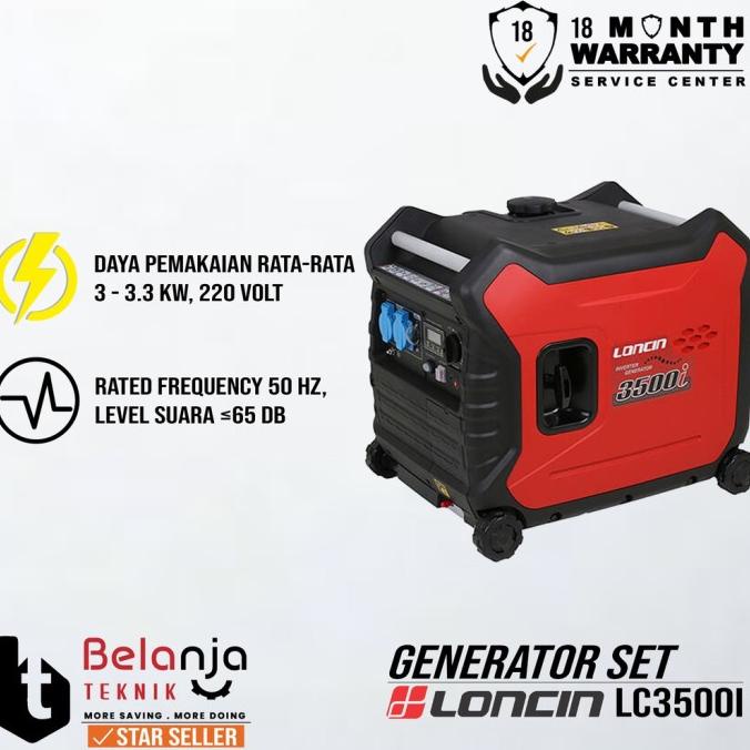 Loncin Genset Super Silent Bensin Lc 3500 I Generator Set 3300 Watt