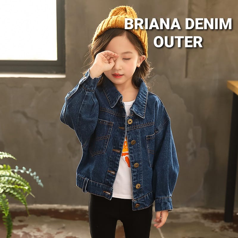 BAJUKIDDIE BRIANA DENIM OUTER JAKET JEANS ANAK REMAJA PEREMPUAN KOREA