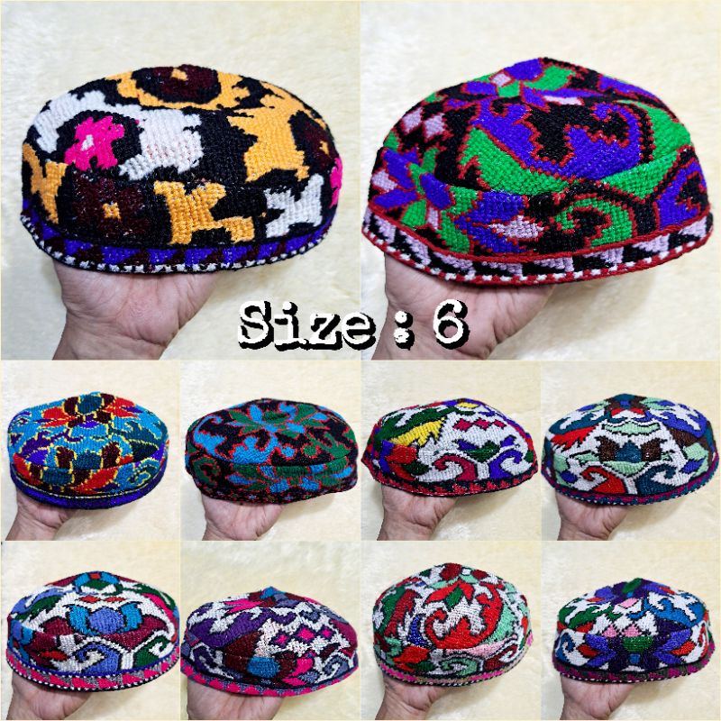 KOPIAH RAJUT PAKISTAN/ubzekistan ORIGINAL PECI RAJUT HAMBAL ASLI MEKKAH