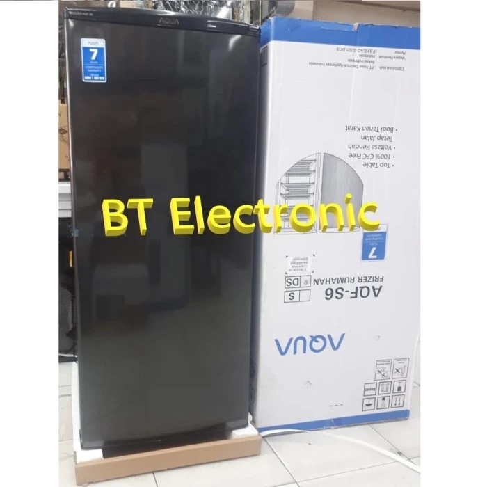 Freezer Es Batu AQUA AQF-S6 / AQF S6 Kulkas Lemari Pembeku Asi 1 Pintu 167 Liter 6 Rak
