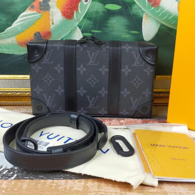 TAS SELEMPANG MESSENGER WAISTBAG PRIA LV WALLET SOFT TRUNK MIRROR VIP - ECLIPSE