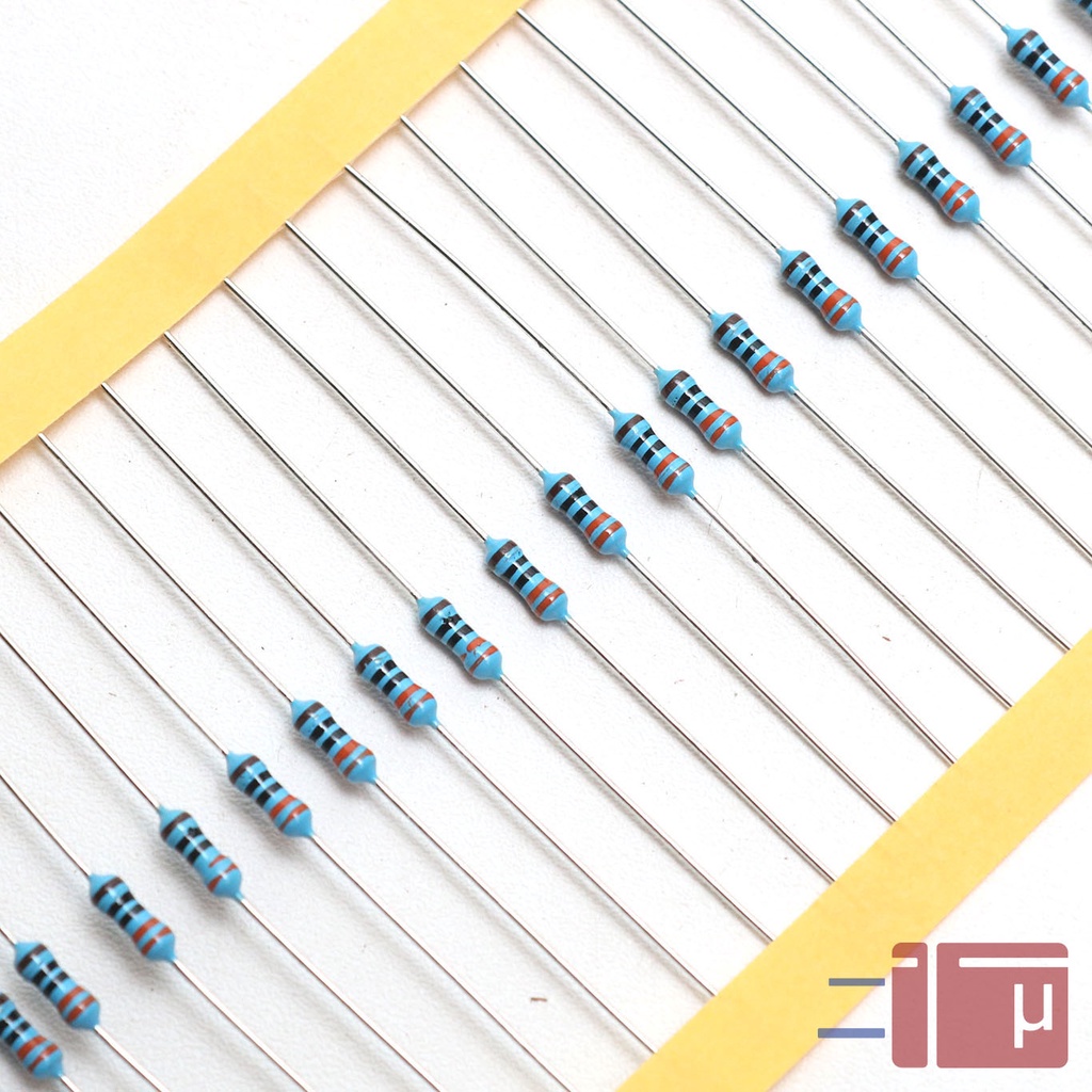 x10 Resistor 330R 330 Ohm 1/4W Metal Film 1% Taiwan Kaki Tembaga