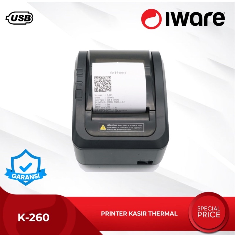 Printer Thermal 80mm IWARE IW-D260UL USB dan ETHERNET D260