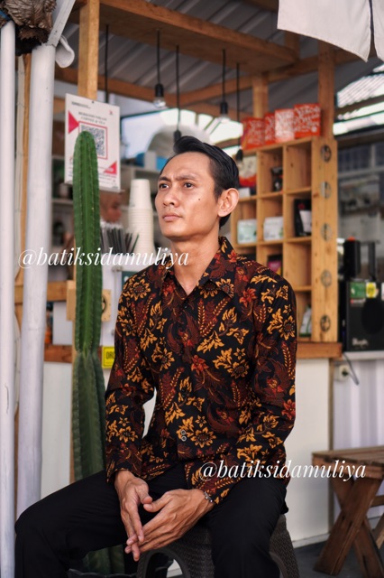 Sidamuliya Batik Kemeja Pria Slimfit Premium Daksayini Lengan Panjang