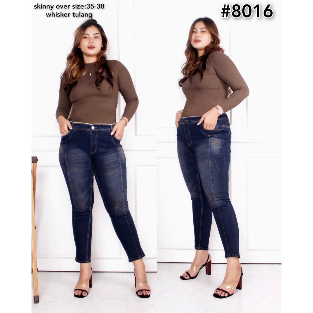 Celana Panjang Jeans Wanita Skiny Tulang Whisker 31-34 35-38 Bisa Bayar Ditempat(COD)