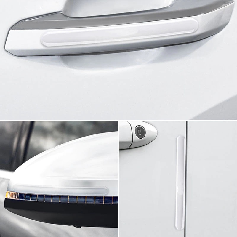 Bumper Strip Transparant Door Guard Pelindung Pintu Spion Mobil 4 PCS