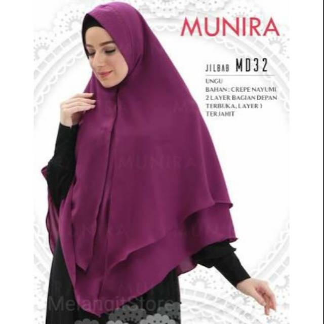 Khimar Munira MD32 Ungu Tua