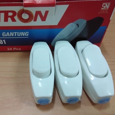 SAKLAR GANTUNG DUTRON DV SGA 01 PUTIH/SAKELAR GANTUNG/CETEKAN LAMPU ON OFF/ALAT NYALAKAN LAMPU