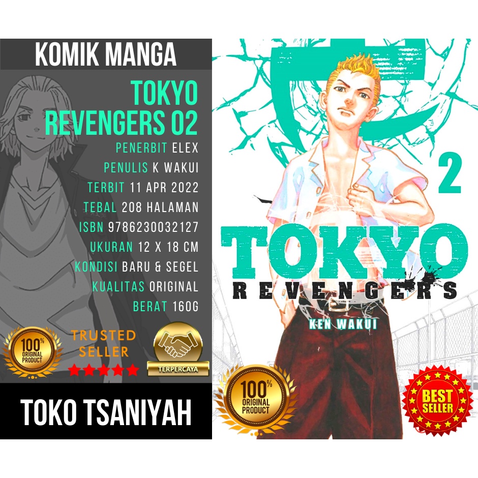 Buku Komik Tokyo Revengers 2 Level Comics Tokyo Revengers 02 Ken Wakui Takemichi Mikey Draken Hinata